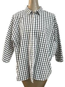 W BY WORTH 100% COTTON BUTTON UP SHIRT SZ MEDIUM