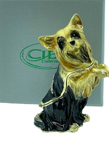NEW! YORKIE DOG TRINKET BOX NIB