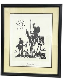 AFTER PABLO PICASSO'S DON QUIXOTE FRAMED PRINT 30"
