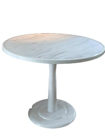 SERENA & LILY WAINSCOTT MARBLE TOP TABLE 36"