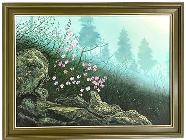 VINTAGE ORIGINAL LANDSCAPE PAINTING 41.5"