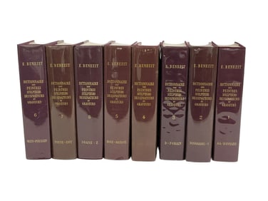 DICTIONNAIRE DES PEINTRES 8 VOLUME SET BY E BENET