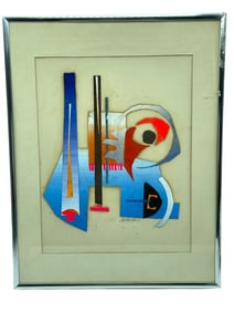 VINCENT CAVALLARO MIXED MEDIA ORIGINAL ART 24"