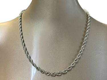 24K GOLD PLATED ROPE CHAIN NECKLACE
