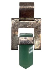 950 MEXICO PENDANT W JADE STONE 15.1G