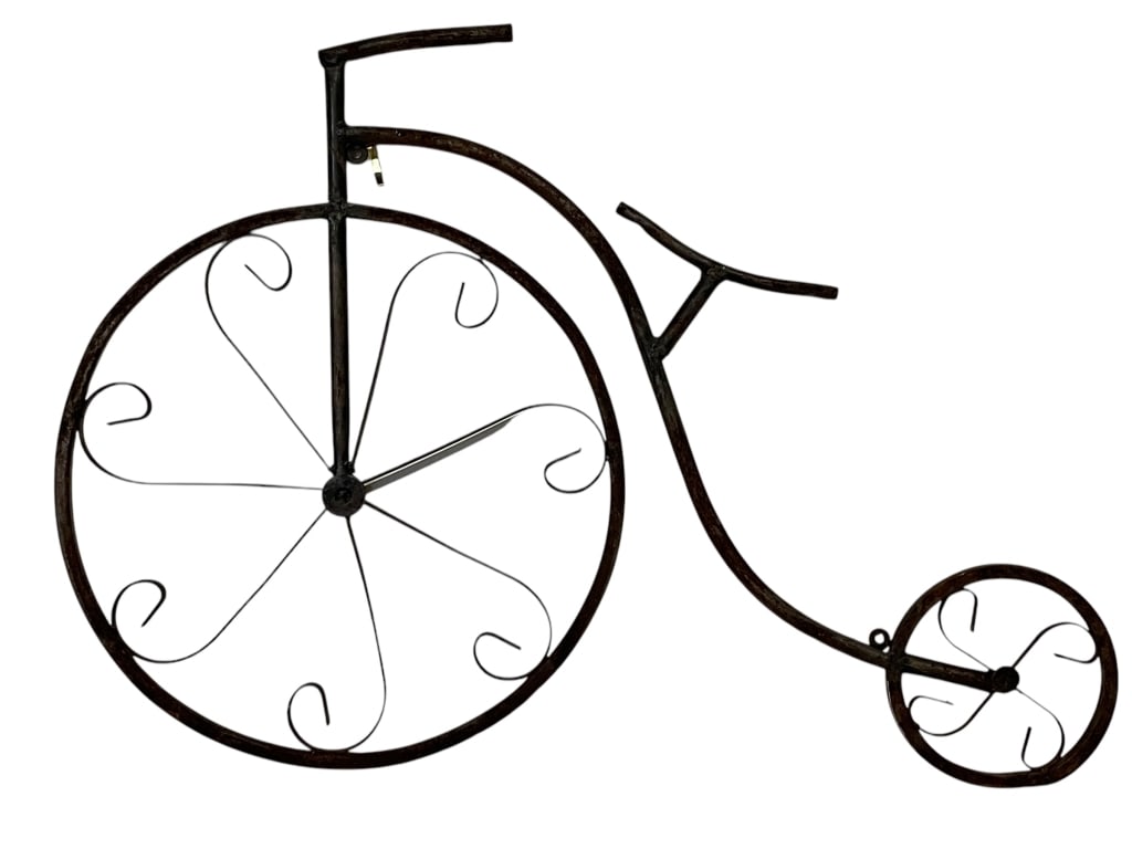 RUSTIC METAL HIGH-WHEEL BICYCLE WALL SCULPTURE 35" (1 of 7)