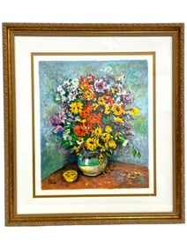 DIMITRI POLAK STILL LIFE SERIGRAPH PRINT 22"