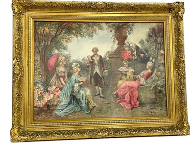 MARIA MARTINETTI SIGNED WATERCOLOR 29"