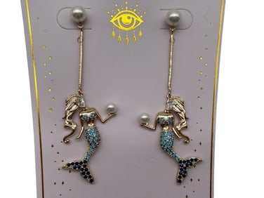 NEW! EYECANDY MERMAID DROP EARRINGS
