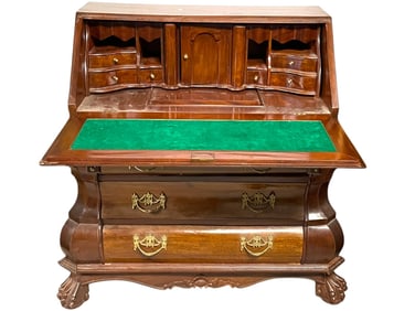 ANTIQUE BOMBE SECRETARY DESK 45"