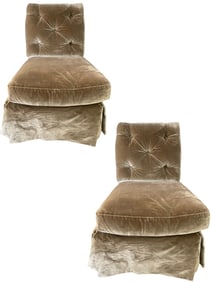 PAIR OF BAKER FURNITURE SLIPPER CHAIRS
