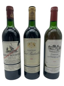 LOT OF 3 VINTAGE BORDEAUX RED WINES 12"