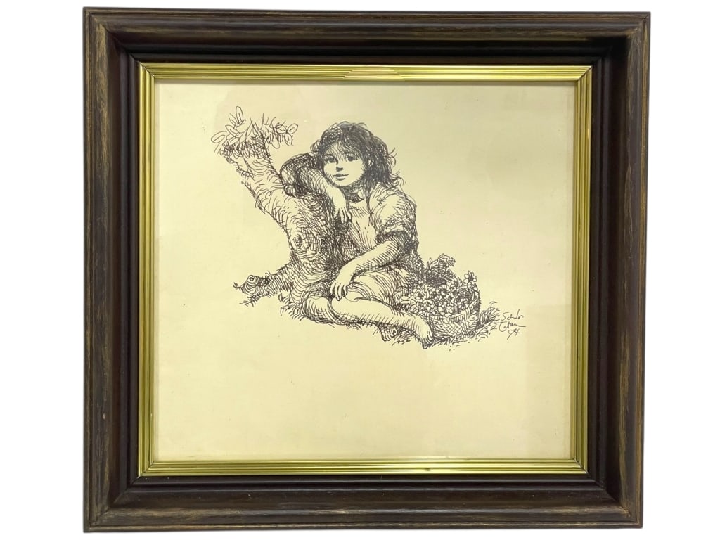 SIGNED 1974 INK DRAWING (1 of 6)