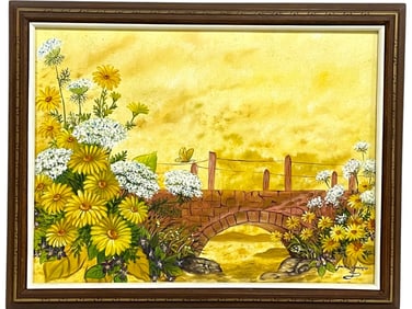 LANDSCAPE OIL PAINTING SIGNED JUAN QUINTO 27"