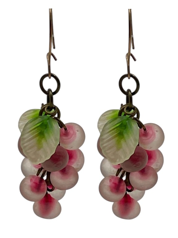 GRAPE VINE CLUSTER EARRINGS 1.5" (1 of 3)