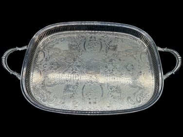 VIKING PLATE SILVERPLATED TRAY 22"