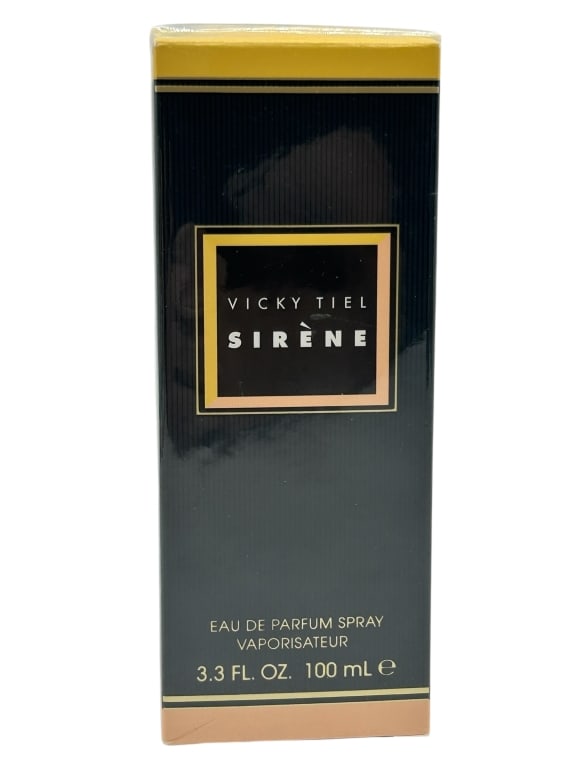 VICKY TIEL “SIRÈNE?? EAU DE PARFUM SPRAY 6.5": - VICKY TIEL “SIRÈNE” EAU DE PARFUM SPRAY – 3.3 FL OZ / 100 ML – SEALED BOXSEALED VINTAGE BOX OF “SIRÈNE” BY VICKY TIEL – A CLASSIC FEMININE FRAGRANCE KNOWN FOR ITS RICH, FLORA