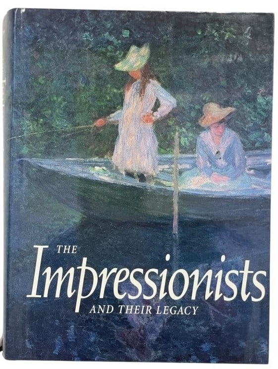 THE IMPRESSIONISTS AND THEIR LEGACY LARGE BOOK: THE IMPRESSIONISTS AND THEIR LEGACY LARGE COFFEE TABLE BOOK -VERY GOOD PRE OWNED CONDITION WEAR WITH AGE, SMALL TEAR TO EDGE OF DUST JACKET 