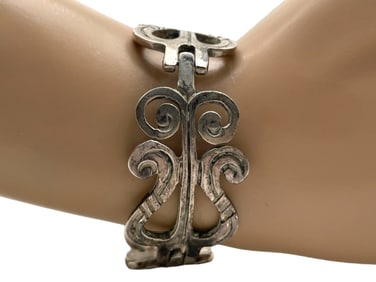 TAXCO MEXICO 900 COIN SILVER BRACELET 60.9G