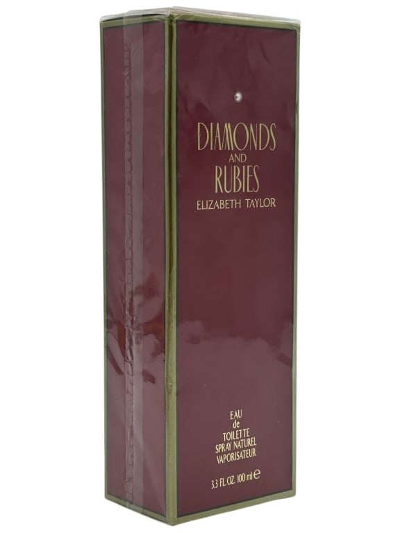 ELIZABETH TAYLOR “DIAMONDS AND RUBIES?? 8": - ELIZABETH TAYLOR “DIAMONDS AND RUBIES” EAU DE TOILETTE SPRAY – 3.3 FL OZ / 100 ML – SEALED BOXSEALED BOX OF ELIZABETH TAYLOR’S “DIAMONDS AND RUBIES” – A RICH, WARM FRAGRANCE 