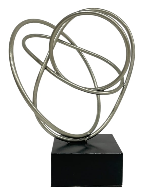 ABSTRACT METAL LOOP SCULPTURE 13" (1 of 3)