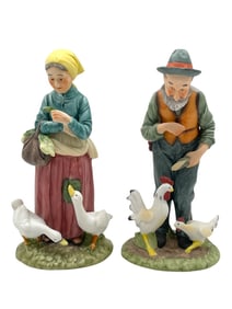 PAIR OF LEFTON CRINA PORCELAIN FIGURINES 8"