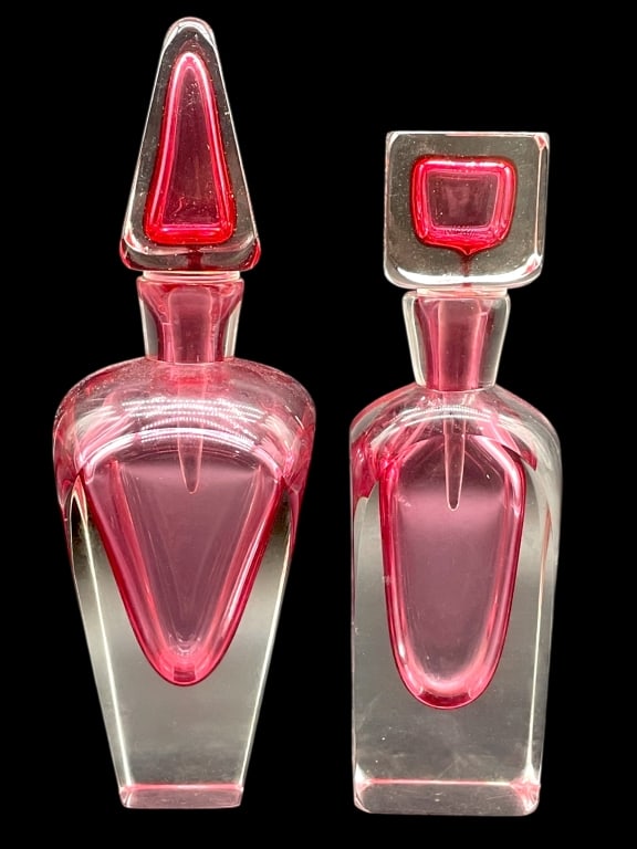 MURANO STYLE ART GLASS PERFUME BOTTLES (1 of 8)