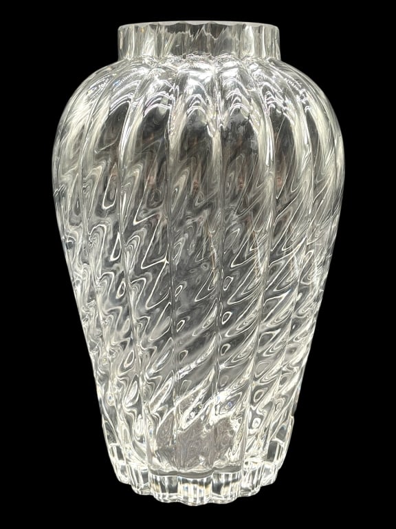 TIFFANY & CO. OPTIC SWIRL CRYSTAL VASE 13" (1 of 6)