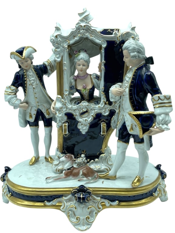 CARLSBAD BOHEMIAN PORCELAIN FIGURAL STATUE 11" (1 of 9)