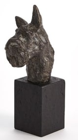 SCOTTISH TERRIER CAST IRON SCULPTURE 11"