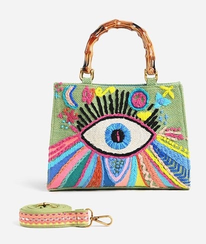 NEW! AMERICA AND BEYOND EVIL EYE TOTE (1 of 6)