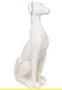 RICHMOND GREYHOUND WHITE QUARTZ SAND SCULPTURE 27"