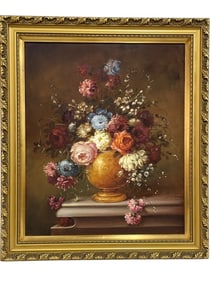 ORIGINAL STILL LIFE OIL PAINTING 29"