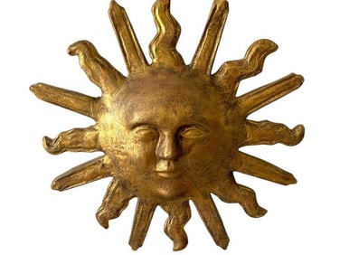 LARGE PAPERMACHE SUN SCULPTURE 31"