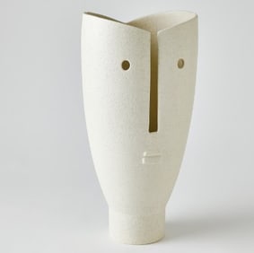 PORTUGUESE CERAMIC "LEONARD" FACE VASE 21"