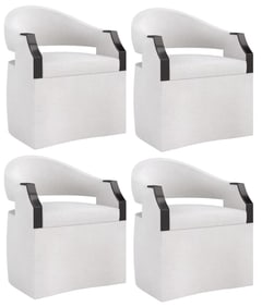SET OF 4 CARACOLE DINNER ROLL CHAIRS