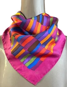 GUCCI MULTICOLOR SILK NECKERCHIEF 18"