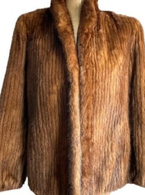 VINTAGE WOMEN'S SHORT MINK COAT SIZE 8
