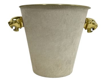 CONTEMPORARY WINE COOLER W/ PANTHER HANDLES