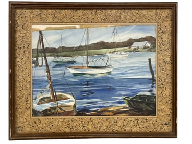 ROBIN ARTINE ORIGINAL SAILBOAT WATERCOLOR