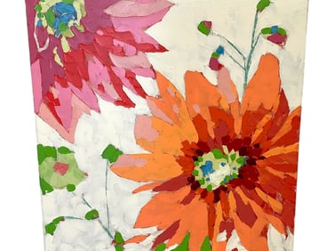 HAND PAINTED FLORAL BOUQUET ACRYLIC ON CANVAS 36"