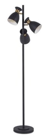 STYLECRAFT BLACK & GOLD 3-LIGHT FLOOR LAMP 66.5"