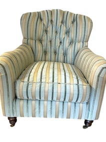 TRADITIONAL TUFTED CLUB CHAIR W CUSTOM UPHOLSTERY