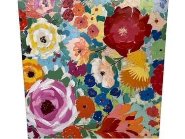 STYLECRAFT HOME WILD FLORAL ACRYLIC ON CANVAS 48"