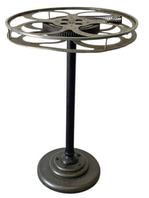 INDUSTRIAL FILM REEL METAL TABLE 28"