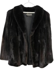 ZINMAN FURS DARK BROWN FUR COAT