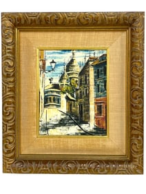 MARIO ANINO OIL ON CANVAS STREETSCAPE 18"