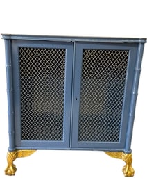 FAUX BAMBOO EAGLE CLAW FOOT CABINET 38"