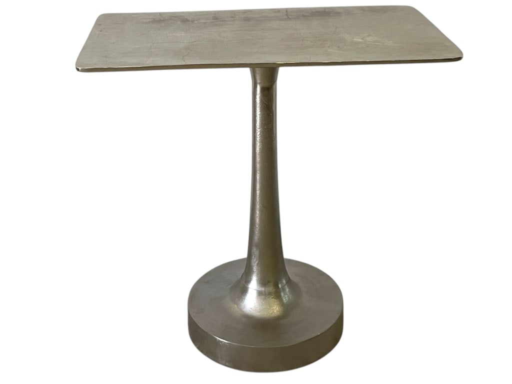 MODERN INDUSTRIAL PEDESTAL SIDE TABLE 28" (1 of 9)