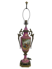SEVRES STYLE PORCELAIN TABLE LAMP 33"